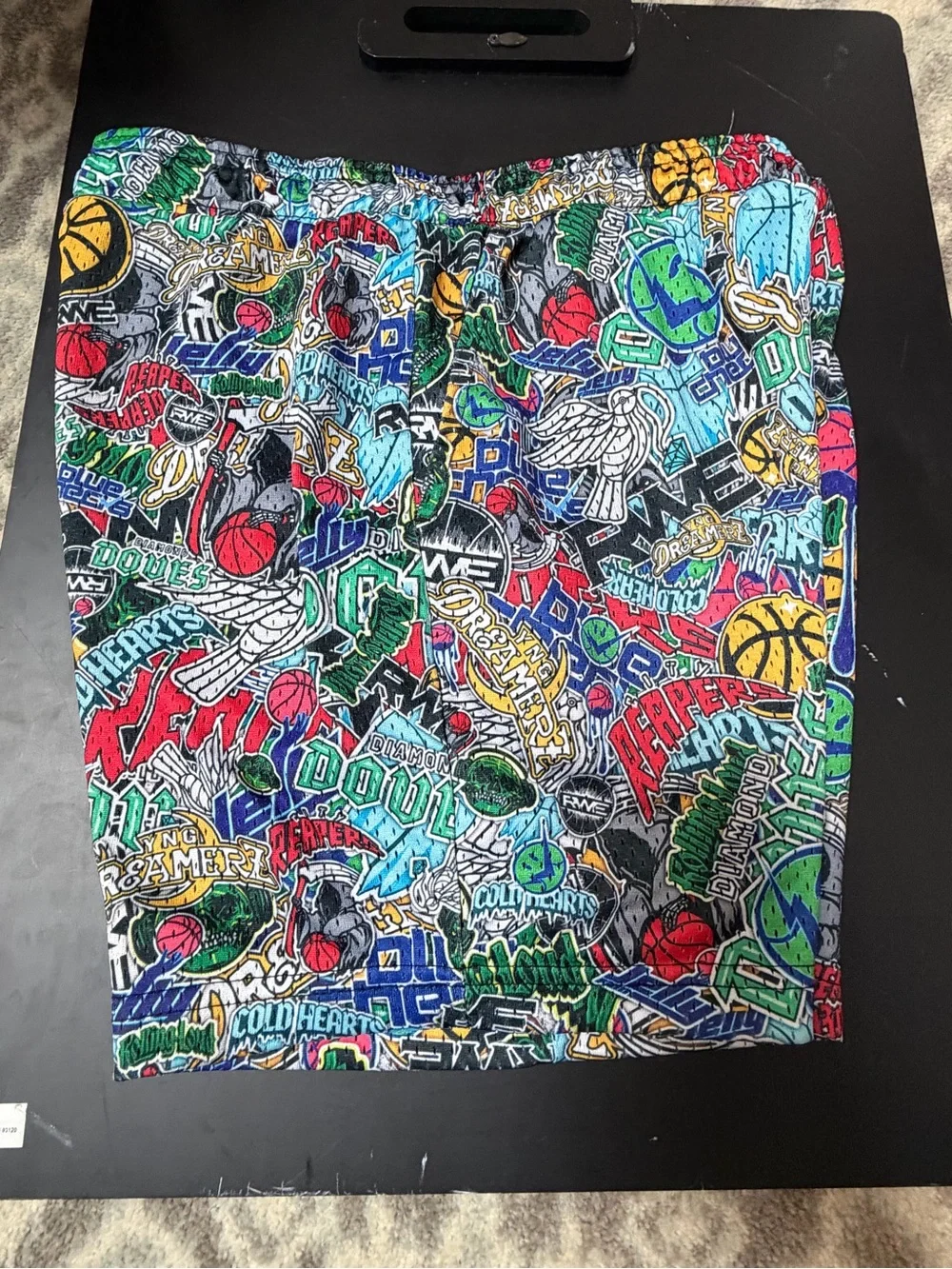 Overtime Multicolor Basketball Graphic Athletic Shorts